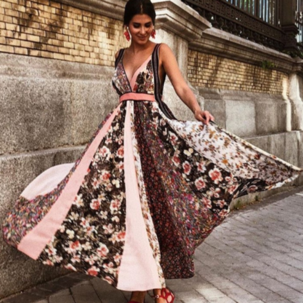 Gorgeous NWT S/S'18 Zara Patchwork Maxi Dress